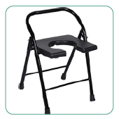Commode Chair With Back Support MS